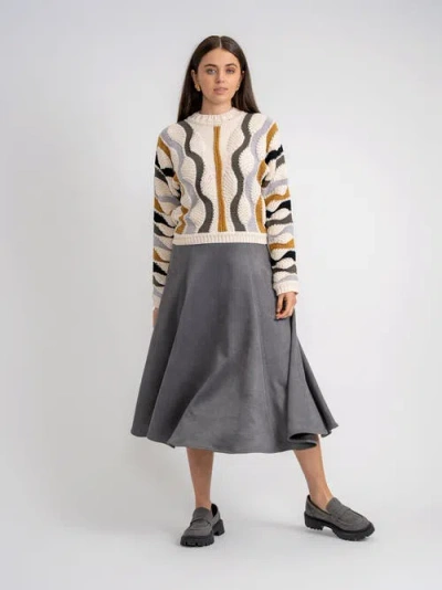 Aspect Color Blocked Textured Knit Pullover Sweater In Pattern