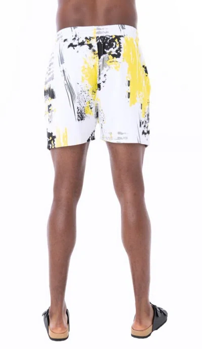 Dai Moda Unity Print Pull On Shorts In White