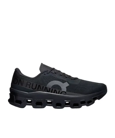 On Cloudmster 2 Rubber-trimmed Mesh Running Sneakers In Black