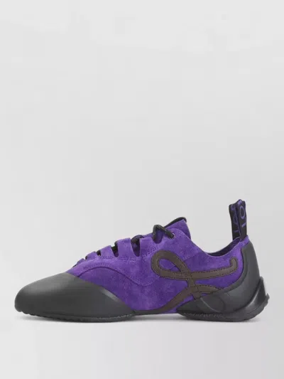Loewe Suede Grip Sneakers Pull Tab Rubber Sole In Multi