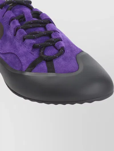 Loewe Suede Grip Sneakers Pull Tab Rubber Sole In Multi
