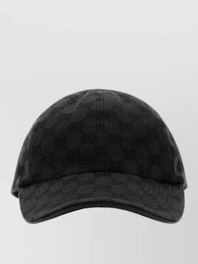 Gucci Versatile Adjustable Cap With Curved Brim In Black