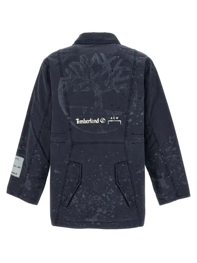 A-cold-wall* Navy Blue Shirt Collar Jacket In Blue