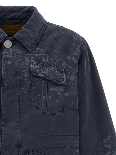 A-cold-wall* Navy Blue Shirt Collar Jacket In Blue