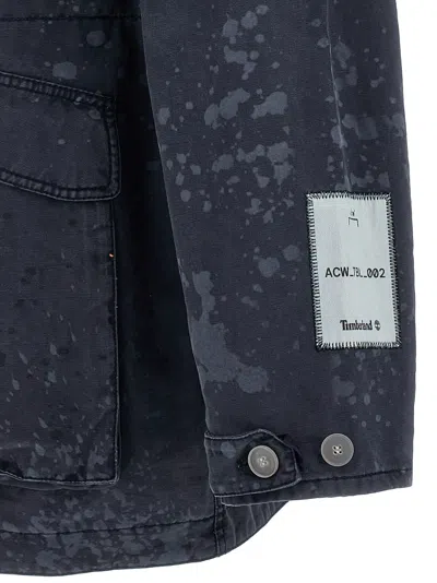 A-cold-wall* Navy Blue Shirt Collar Jacket In Blue