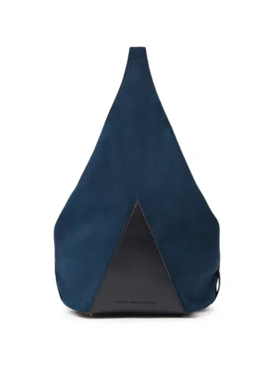 Stella Mccartney Triangular-panel Shoulder Bag In Blue