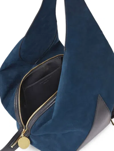 Stella Mccartney Triangular-panel Shoulder Bag In Blue