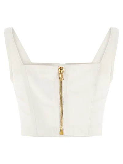 Balmain Button Top In White