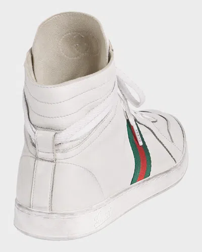 Gucci Stretch High-top-herrensneaker In White