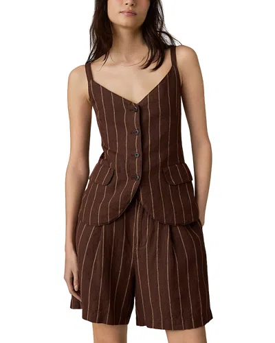 Faherty Sun Strider Milo Vest In Brown