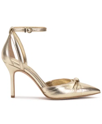 Vince Camuto Mallie Ankle Strap Pump In Gold