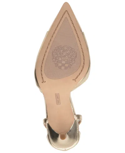 Vince Camuto Mallie Ankle Strap Pump In Gold