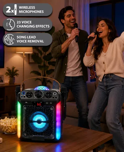 Singing Machine Groove Disco Bluetooth Karaoke System In Black