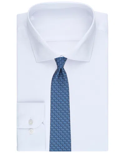 Perry Ellis Men's Grid Pattern Tie In Blue