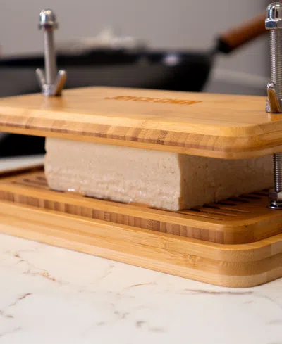 Joyce Chen Burnished 10.5" Bamboo Tofu Press In Brown