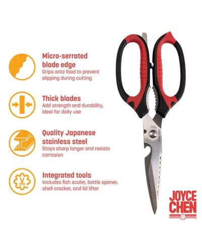Joyce Chen Deluxe 9" Multi-use Kitchen Shears In Red