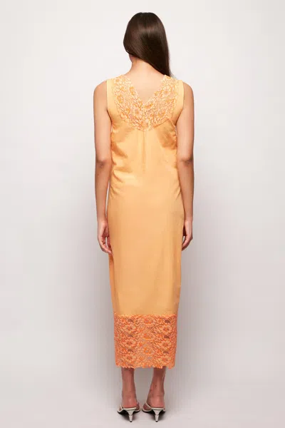 S/w/f Boutique Lace Trim Midi Dress In Multi