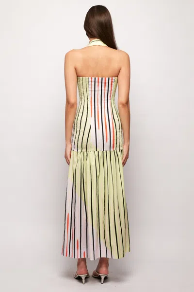 S/w/f Boutique Halter Midi Dress In Multi