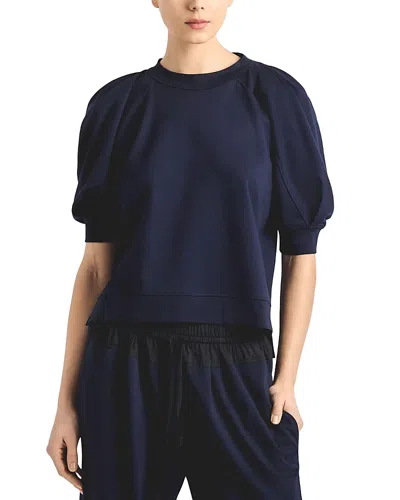 Derek Lam 10 Crosby Prisilla Solid Double Jersey Top In Multi
