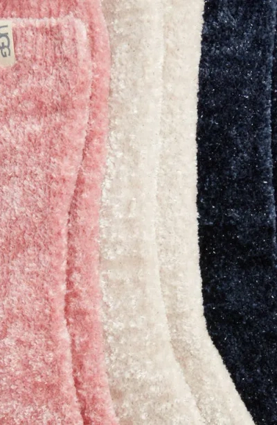Ugg (r) Leda Assorted 3-pack Sparkle Crew Socks In Multi