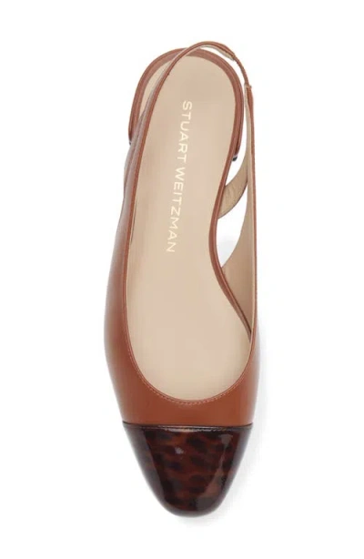Stuart Weitzman Sleek Slingback Flat In Multi