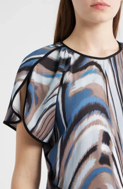 Hugo Boss Boss Swirl Print A-line Dress In Multi