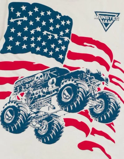 Monster Jam Grave Digger Short Sleeve T-shirt In Silver