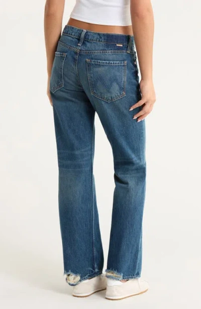 Mother Womens After Midnight The Reifler Straight-leg Denim Jeans In Blue