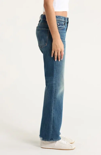 Mother Womens After Midnight The Reifler Straight-leg Denim Jeans In Blue