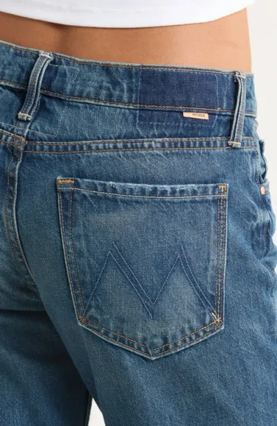 Mother Womens After Midnight The Reifler Straight-leg Denim Jeans In Blue