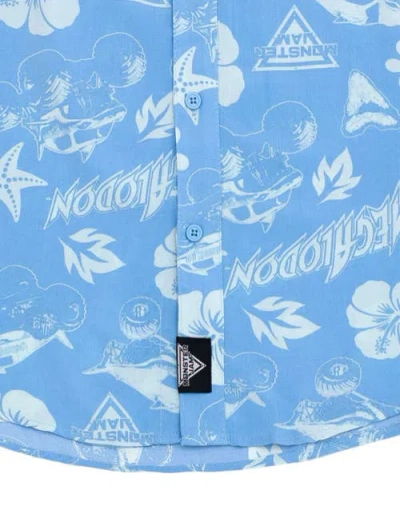 Monster Jam Short Sleeve Button Down Shirt In Multi