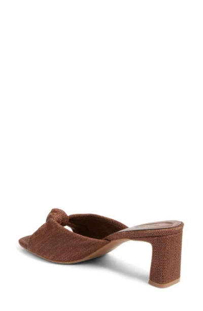Open Edit Harper Knot Slide Sandal In Brown