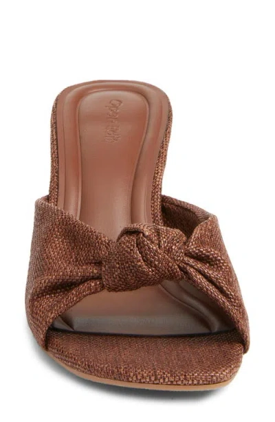 Open Edit Harper Knot Slide Sandal In Brown