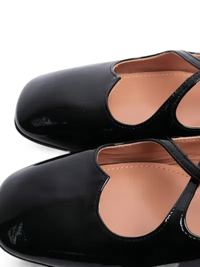 Pre-owned A.bocca Crossover-strap Leather Pumps In Black