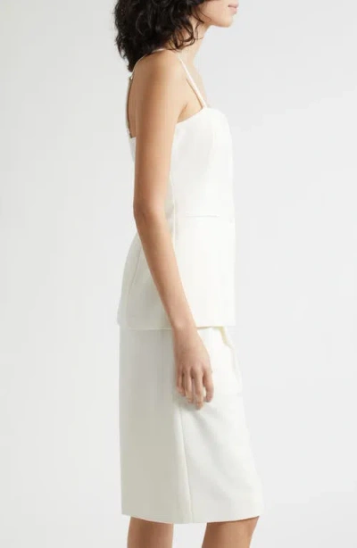 Toccin Roxy Square Neck Button-front Vest In White