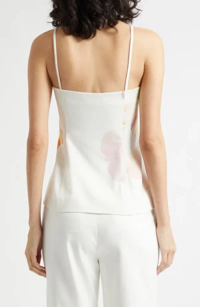 Toccin Claudelle Floral Square Neck Camisole In Neutral