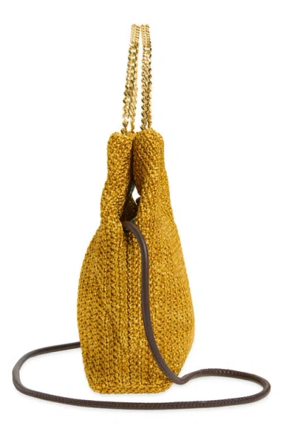 Veronica Beard Small Slouch Small Raffia Shoulder Bag In Yellow