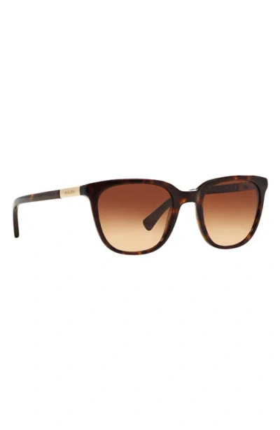 Ralph 51mm Gradient Rectangle Sunglasses In Brown