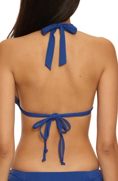 Becca Color Code D Triangle Bikini Top In Blue