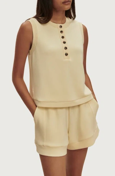 Varley Marla Button Placket Tank In Yellow
