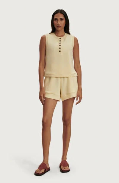 Varley Marla Button Placket Tank In Yellow
