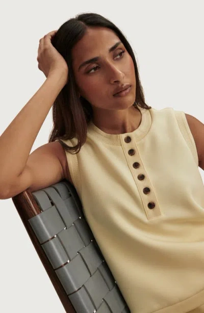 Varley Marla Button Placket Tank In Yellow