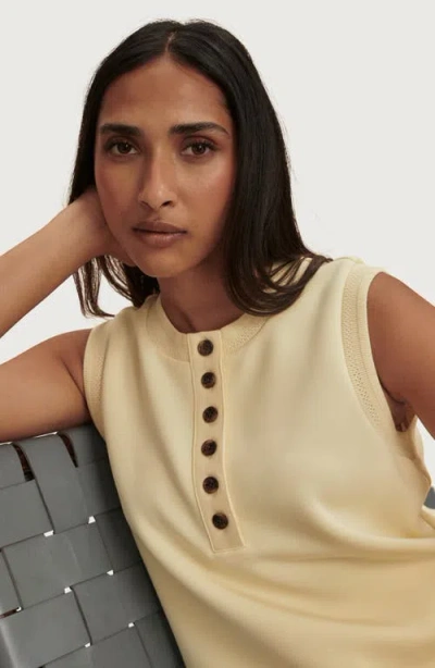 Varley Marla Button Placket Tank In Yellow