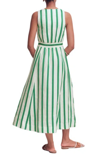 Boden Catherine Stripe Button-up Midi Dress In Multi