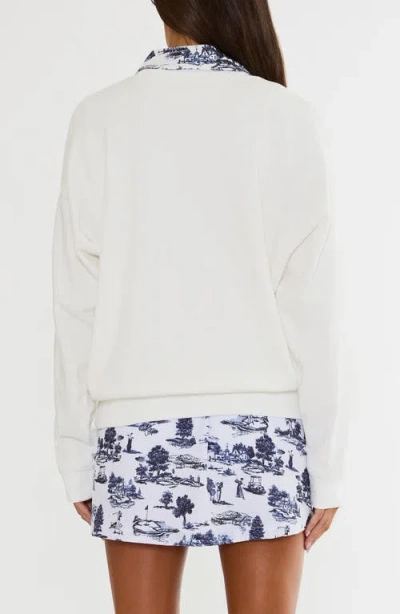 Beach Riot Devyn Graphic Oversized Sweatshirt In White