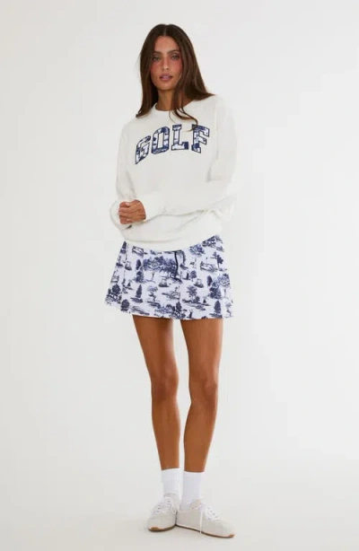 Beach Riot Devyn Graphic Oversized Sweatshirt In White