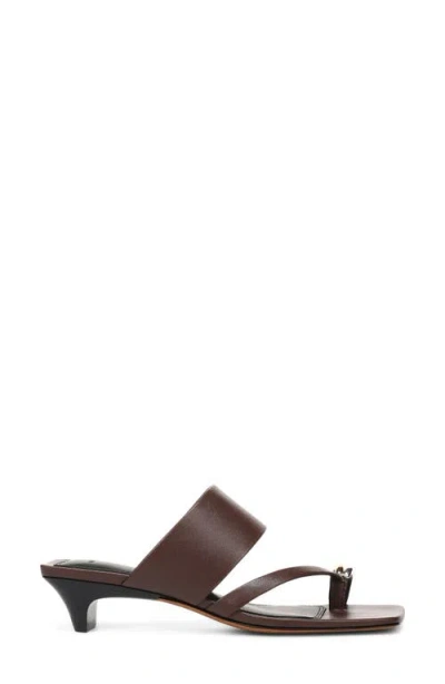 Vince Stacy Toe Loop Sandal In Brown