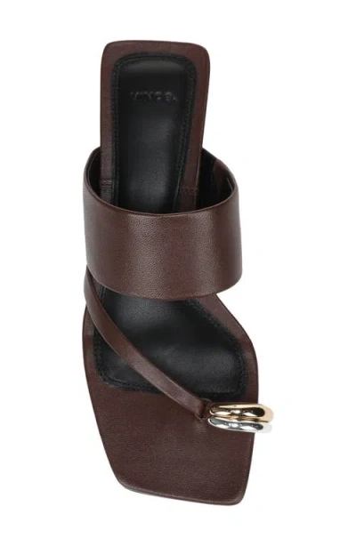 Vince Stacy Toe Loop Sandal In Brown