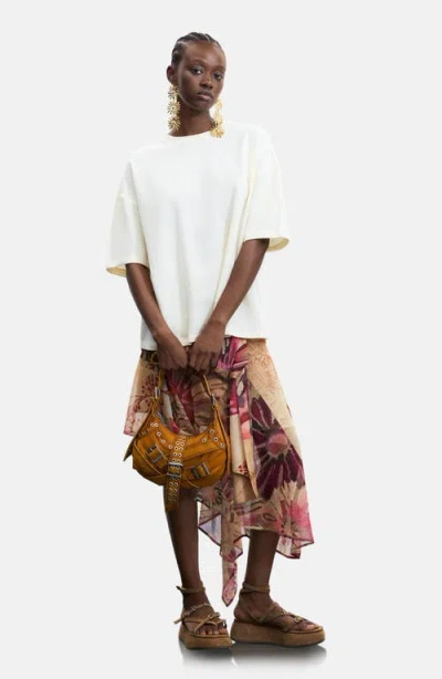 Desigual Oversize Cotton Blend T-shirt In White