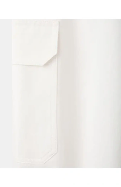 Mango Cotton Cargo Joggers In White